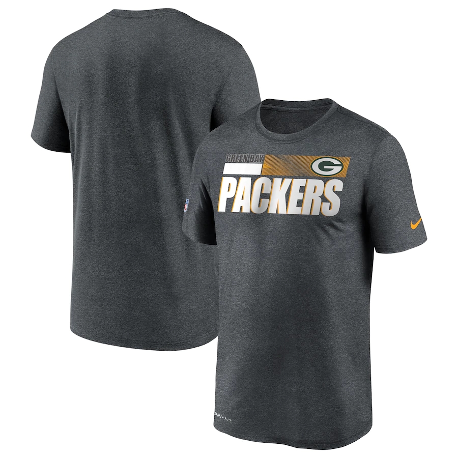 Men's Green Bay Packers 2020 Grey Sideline Impact Legend Performance T-Shirt